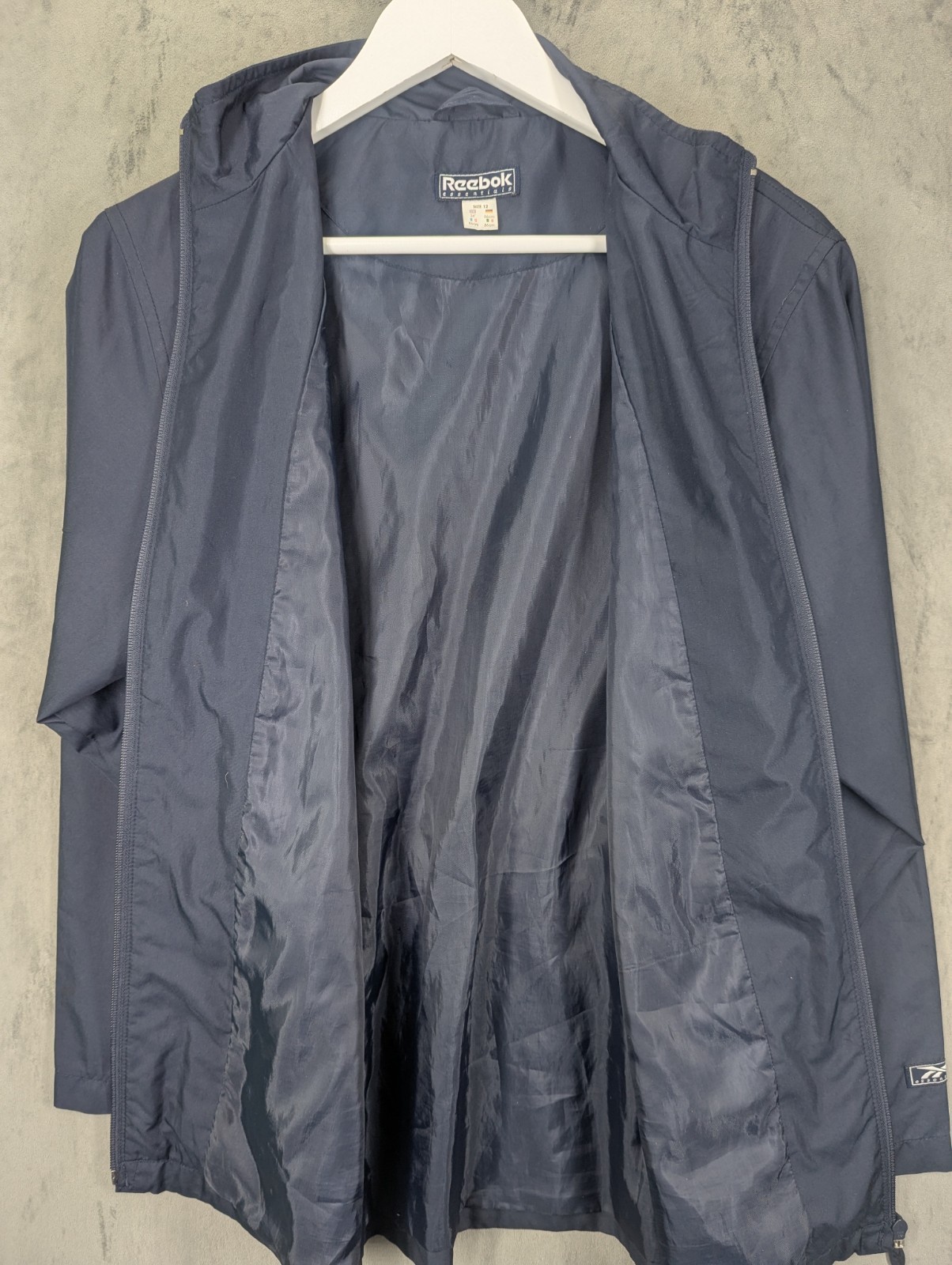 Vintage Reebok Windbreaker Jacket Women's Size 12 Long Sleeve Zip Up Blue image 10