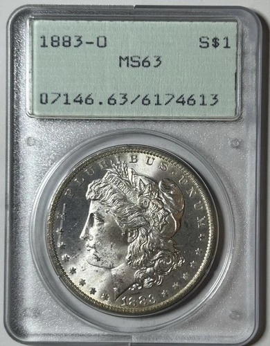 1883-O Morgan Silver Dollar RATTLER PCGS MS63 OGH Uncirculated