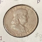 1958 D Franklin Half Dollar Circulated In VF-AU Luster Shows