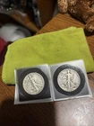 1934-1945 walking liberty half dollar coin silver / lot of two