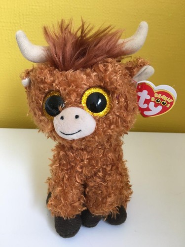 Ty Beanie Boos Angus The Highland Cow, approx 6.5’’/ 16cm Plush Soft Toy VGC