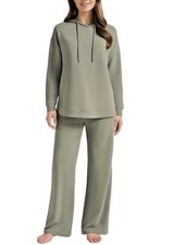 Max  Mia Women's Hoodie Lounge Set Dark Sage Supersoft Relaxed Outfit XXL