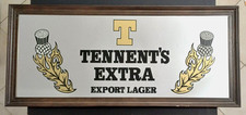 TENNENT'S EXTRA EXPORT LAGER SPECCHIO BIRRA PUBBLICITARIO CENTIMETRI 59 X 30