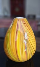 Hand Blown Glass Multi Color Vase 5.5"