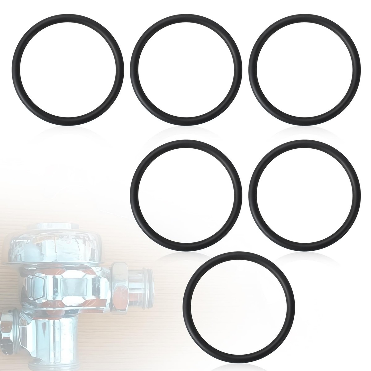 6 Pack Flush Valve ORing Compatible with Sloan, Zurn, American