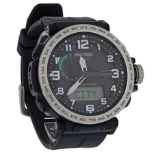 Casio Pro Trek Men's Black Dial Triple Sensor Solar Powered PRG601-1