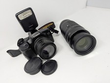 Canon EOS 850 35mm Camera W/ Canon EF 100-300mm And 35-70 Lens, Flash, Batteries
