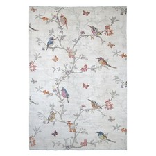 10'x14'1" Ivory Sparrows on the Tree Soft Wool Hand Knotted Oriental Rug 22712