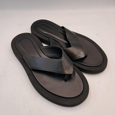 Dear Frances Sandalen Damen EU 40 schwarz Leder Riemen italienische flache Schuhe Urlaub
