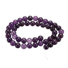 50pcs Purple Crystal Natural Stone Beads 8mm Round Loose Bead