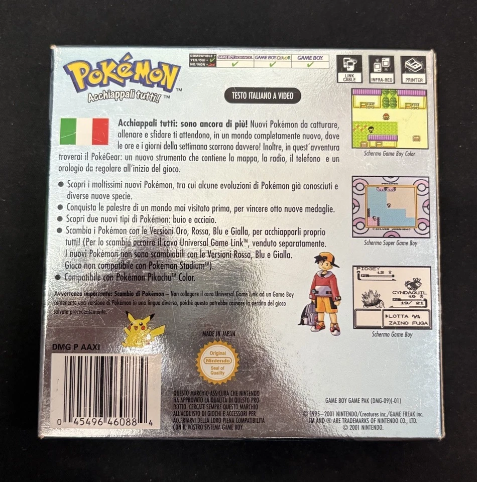 Pokémon Versione Argento Game Boy Color GBC BOXATO ITA - Immagine 2 di 4
