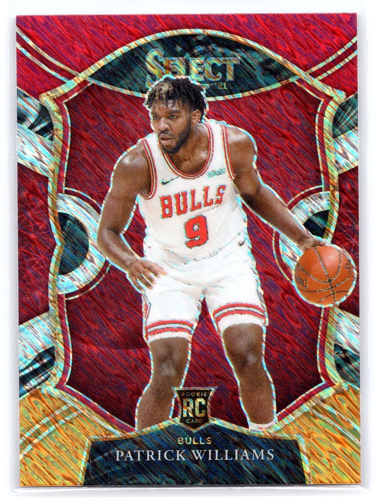 2020-21 Select - Concourse Patrick Williams #64 Red White Orange Shimmer  (RC)