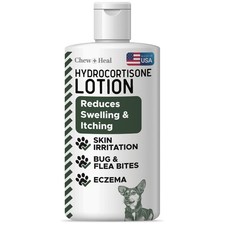 Chew  Heal Labs Hydrocortisone Lotion for Dogs - 8 oz Anti Itch Cream for Ir...