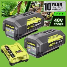 2X Battery  Charger For Ryobi 40V With LED Lithium-Ion 40-Volt OP406VNM OP40602