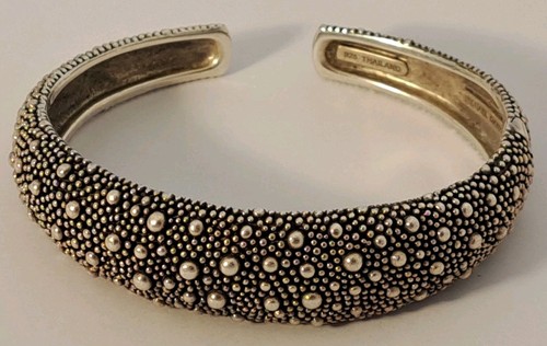 Michael Dawkins Sterling Silver STARRY NIGHT Hinged Cuff Bracelet 7" 43.5 grams - Picture 2 of 11