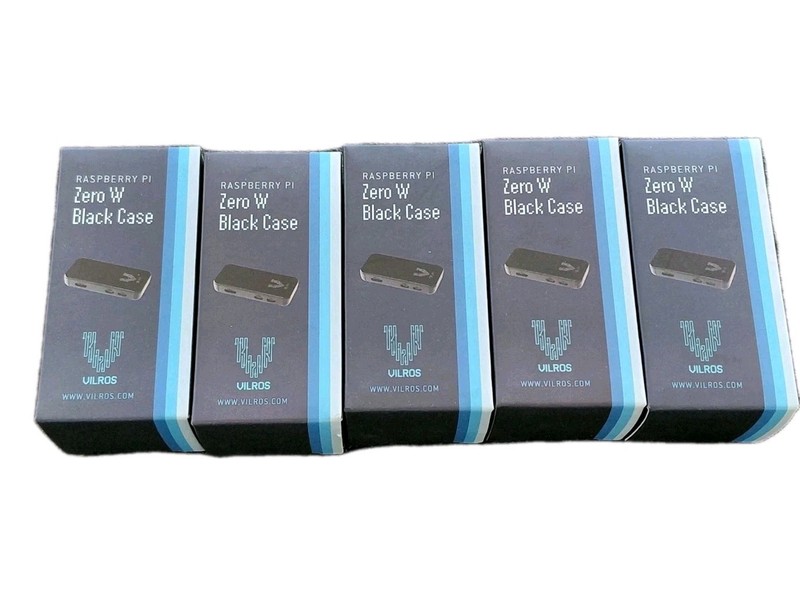 Lot of 5 Vilros Raspberry Pi Zero Zero W Black Case