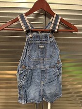 Oshkosh B gosh Vestbak Shortalls Denim Blue. Red White Blue Straps 3T