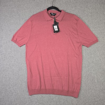 New Tailored Recreation Premium Slim Fit Knit Polo Shirt Salmon