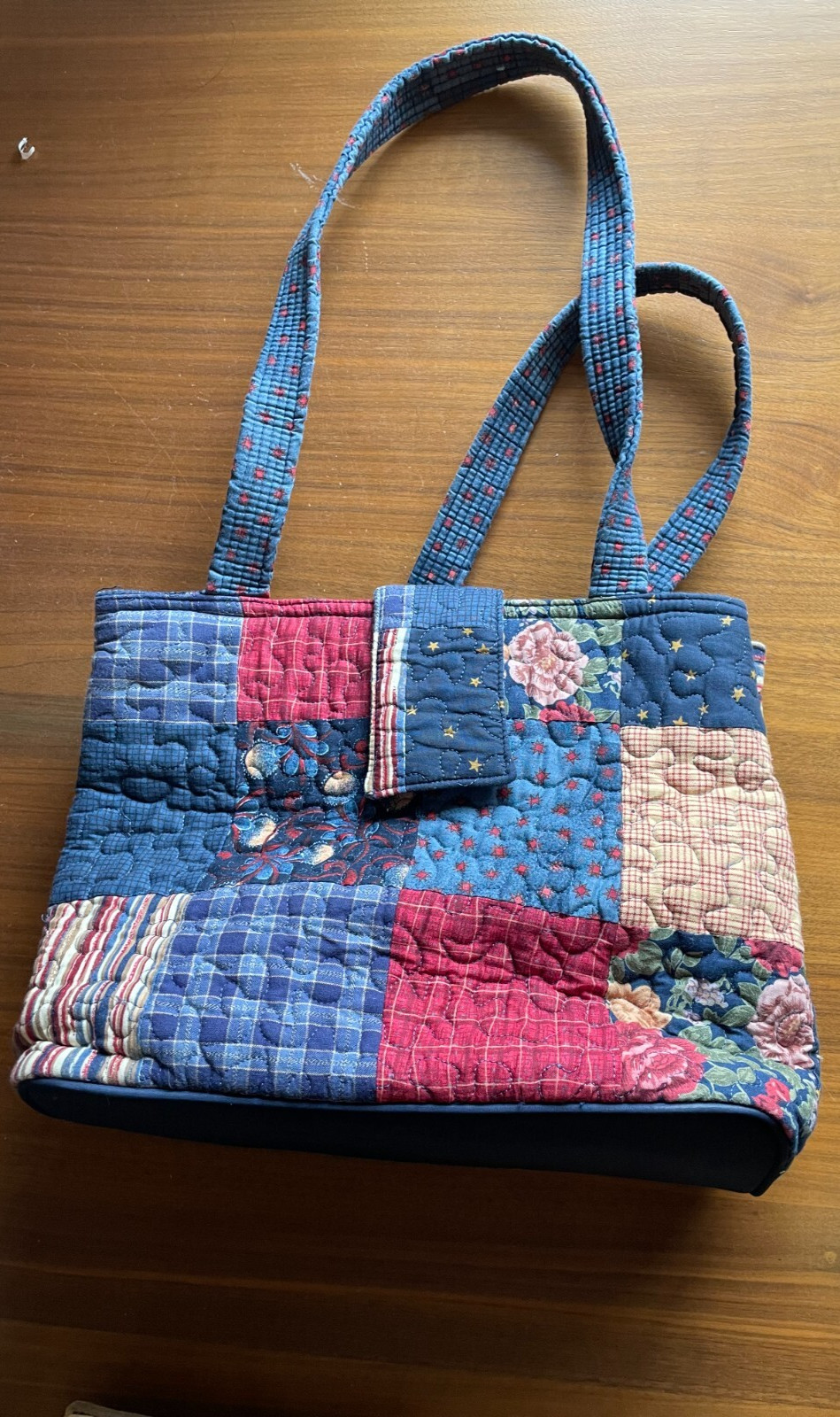 Donna Sharp Quilted Patchwork Purse Handbag Color… - image 4