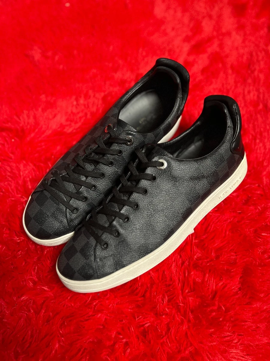 Louis Vuitton Adventure Low-Top Sneakers Damier Infini Leather Men’s Size 12 Louis Vuitton Black Leather and Damier Ebene Canvas Low Top  main image 2