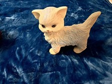 Vintage 1960's Edward Mobley Co. Squeaky Rubber Toy Cat With Moving Head & Eyes