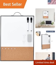 16x12 Portable Aluminum Whiteboard Cork Board - Perfect for Home Office
