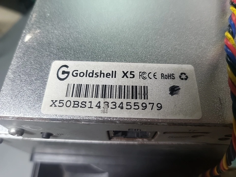 GOLDSHELL X5 con fuente de alimentación doble mina Litecoin Dogecoin 850MH/s Scrypt ASIC Miner usado Foto 2 de 4