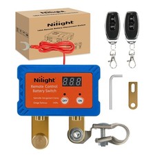 Nilight 140A Remote Battery Disconnect Switch 12V 24V Car Smart Anti-Theft Ki...