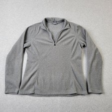 Eddie Bauer 1/4 Zip Sweatshirt Womens Small Fleece Gray Pullover