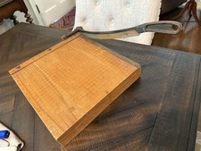 Vintage Ingento No. 4 Paper Cutter Guillotine Trimmer 4 Wood Cast Iron 12"x12"