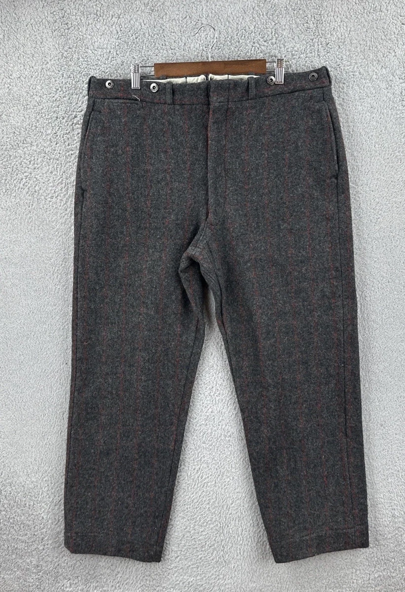 Gray 100% Wool Vintage Pants for Men for sale | eBay