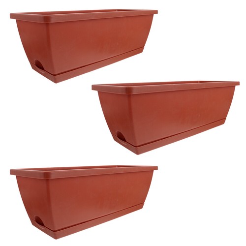 3 Pcs Rectangular Planting Trough Plants Basin Fleshy Flower Pot - Picture 5 of 12