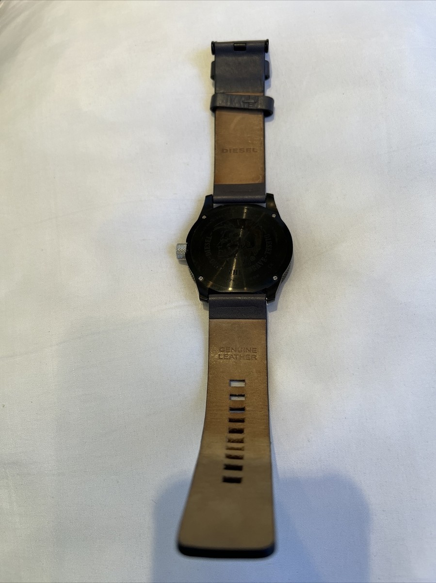 Diesel Only The Brave 5 Bar Black DZ-1776 Quartz Leather
