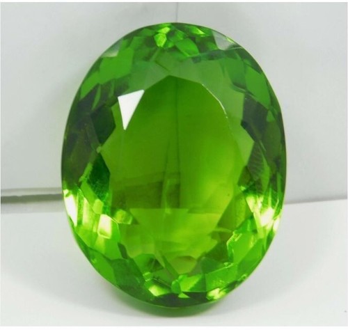 Big Size 100.25 Ct Natural Green Peridot Oval Cut Loose Gemstone Certified AAA+ - Picture 4 of 7