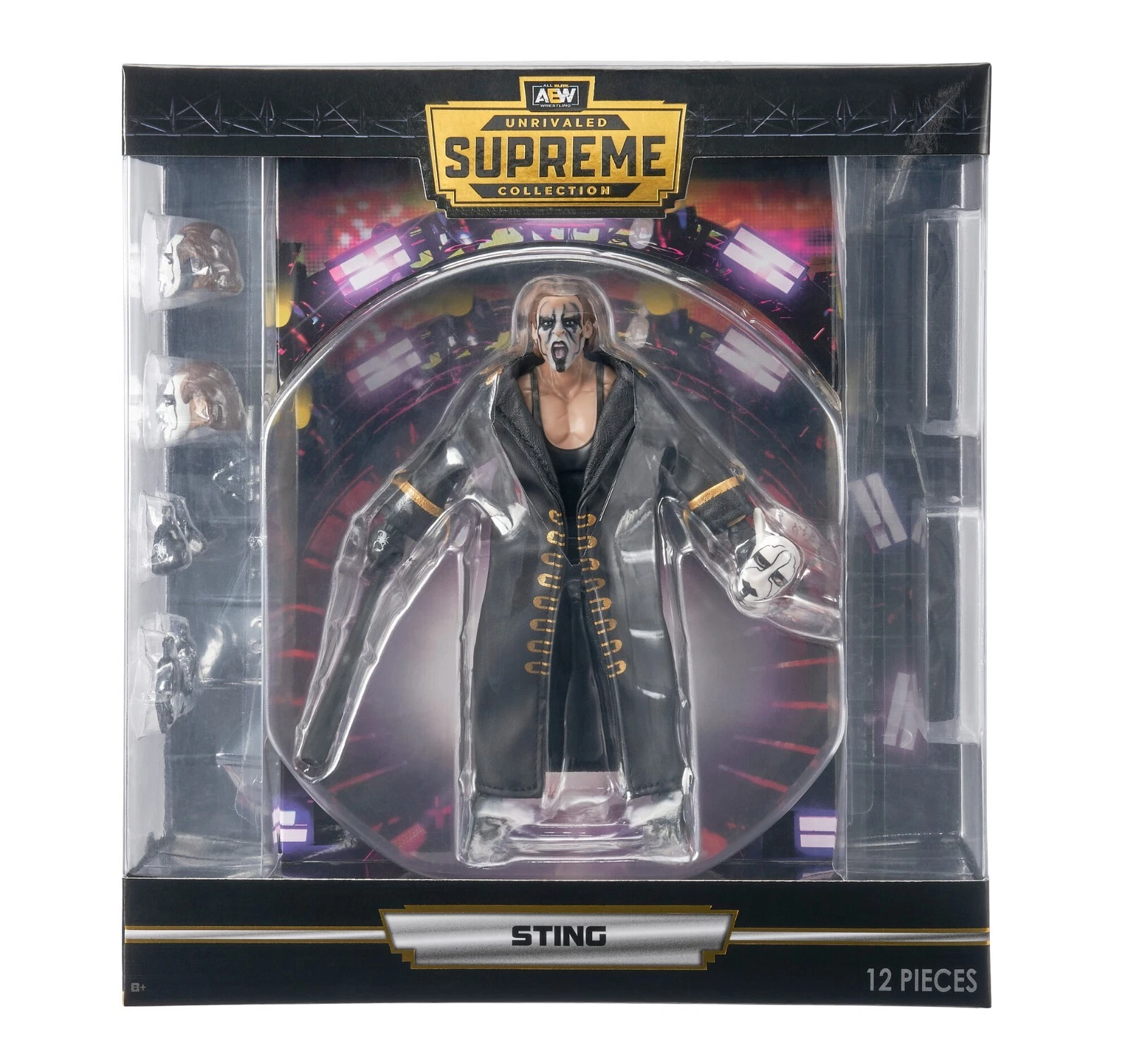 AEW Unrialed Supreme STING avec accessoires (exclusif Walmart) neuf dans sa boîte
