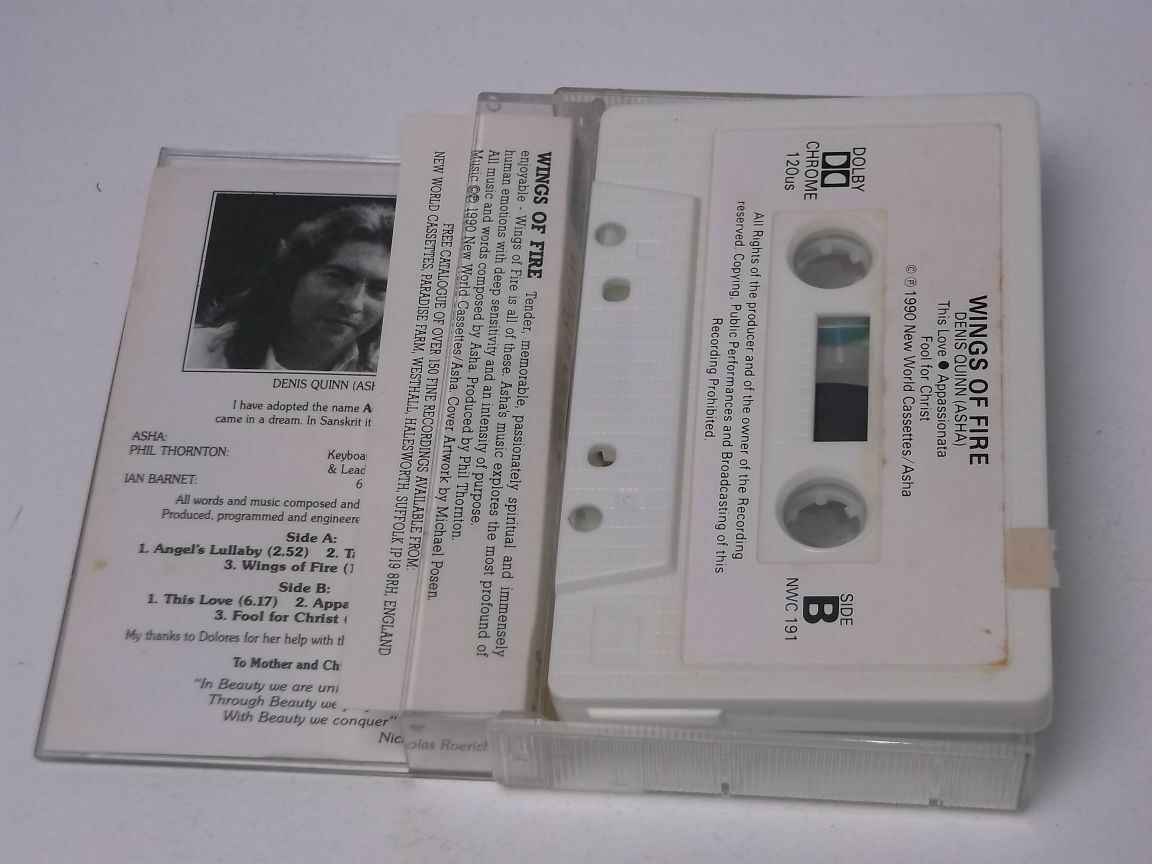 Denis Quinn Asha Wings Of Fire Original New World Cassette New Age 
