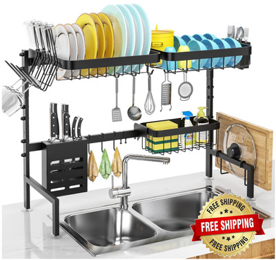 Escurridor De Platos Trastes Cubiertos Para Fregadero Acero Inoxidable Cocina