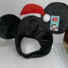 Disney Mickey Mouse Santa Kitten Cat Pet Bed Cushion Christmas Santa Hat/229e