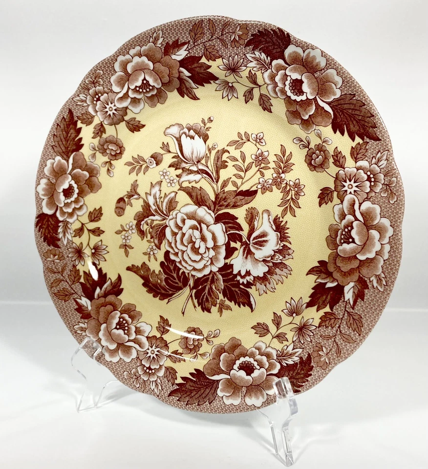 The Spode Archive Collection British Flowers POPPY Dinner Plate Red 10 1/2" Vtg - Image 3 of 4