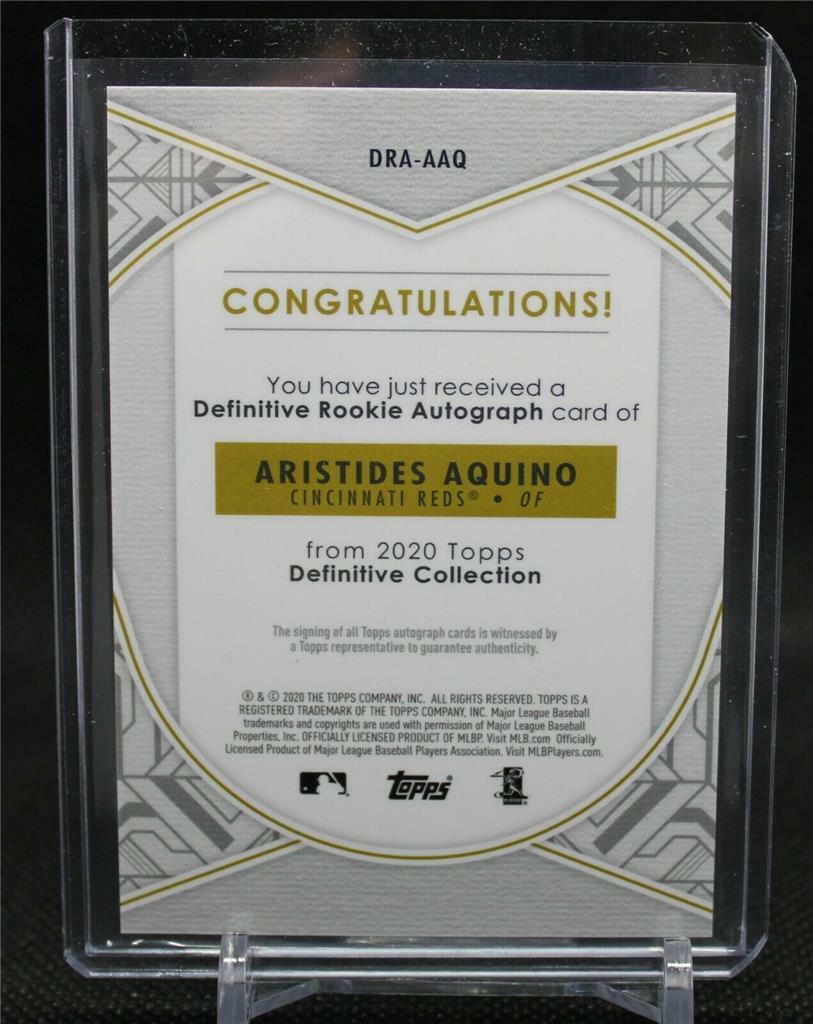 2020 Topps Definitive Rookie Autographs Green #DRAAAQ