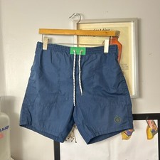 Vintage 1990s Seaport Blue Swim Shorts Size Small 30" 