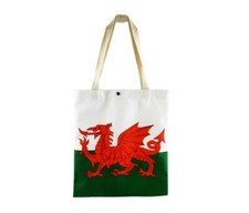 Image of New Wales Cymru Welsh Flag Dragon Tote Bag Foldable Canvas Shopper