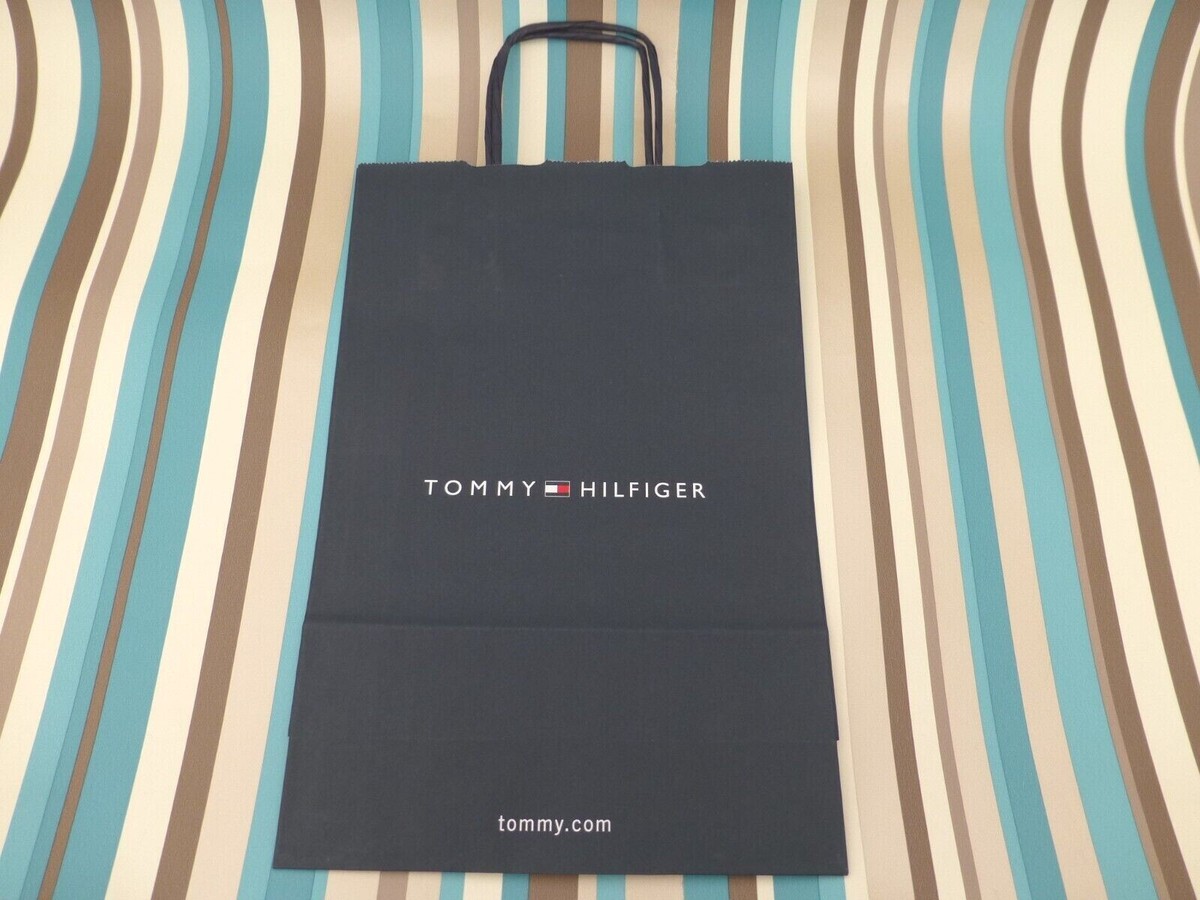 Bolsa de regalo de papel Tommy Hilfiger talla S-M azul marino tienda  transportis