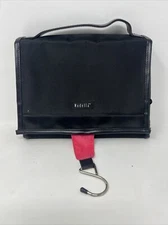 Modella Black Cosmetic Toiletry Travel Organization Bag Many  Pockets Zippers