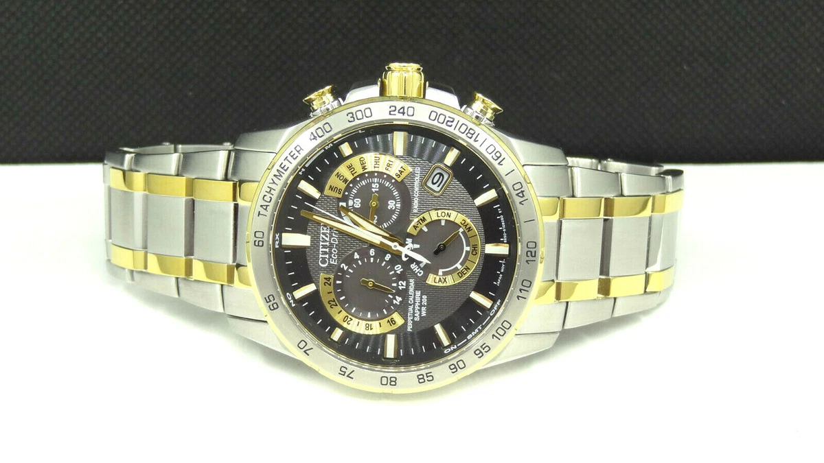 Citizen eco drive perpetual 2025 calendar sapphire wr200 radio controlled