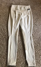 KERRITS Beige Riding Pants Leggings Size Small Soft S Made USA Used Pilling Seen