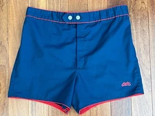Vintage SandBridge Swim Trunk Board Shorts Swimwear Beachwear Blue MED 32/34 USA