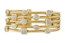 $17000 DAVID YURMAN 18K GOLD CONFETTI DIAMOND BRACELET.