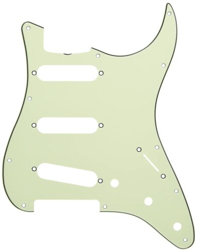 HOSCO Vintage Style Pick Guard ST Type '61 Style 11 Hole Mint Ivory 3P New - Afbeelding 1 van 1