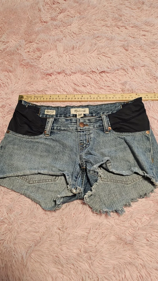 Pantalones cortos de mezclilla Madewell para mujer azules calce relajado tiro bajo modernos talla 26 Foto 2 de 4